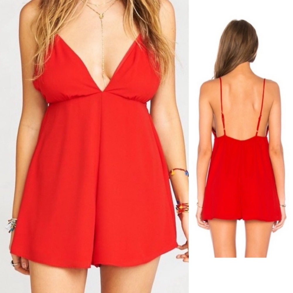 Red Show Me Your Mumu Romper